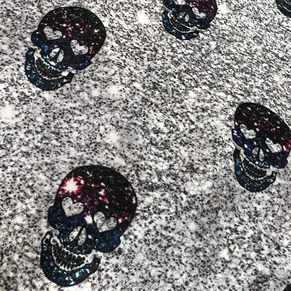 Terez Glitter Skull Athletic Leggings 7/8 Tights Women’s Medium - Picture 4 of 10